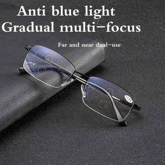 Stornfield | Titanium Progressive Distance and Near Range Dual-Use Reading Glasses