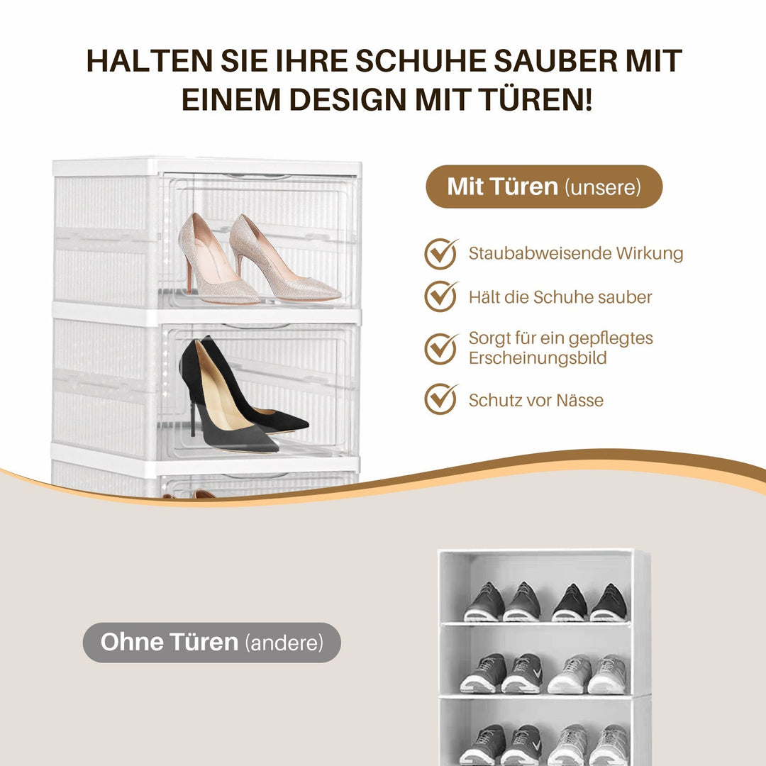 6 Layers Shoe Boxes Storage Box Stackable | Stornfield