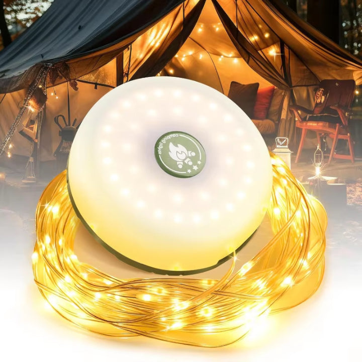 Camping lamp with 10m RGB light chain — Your magical light source for unforgettable outdoor experiences | Stornfield
