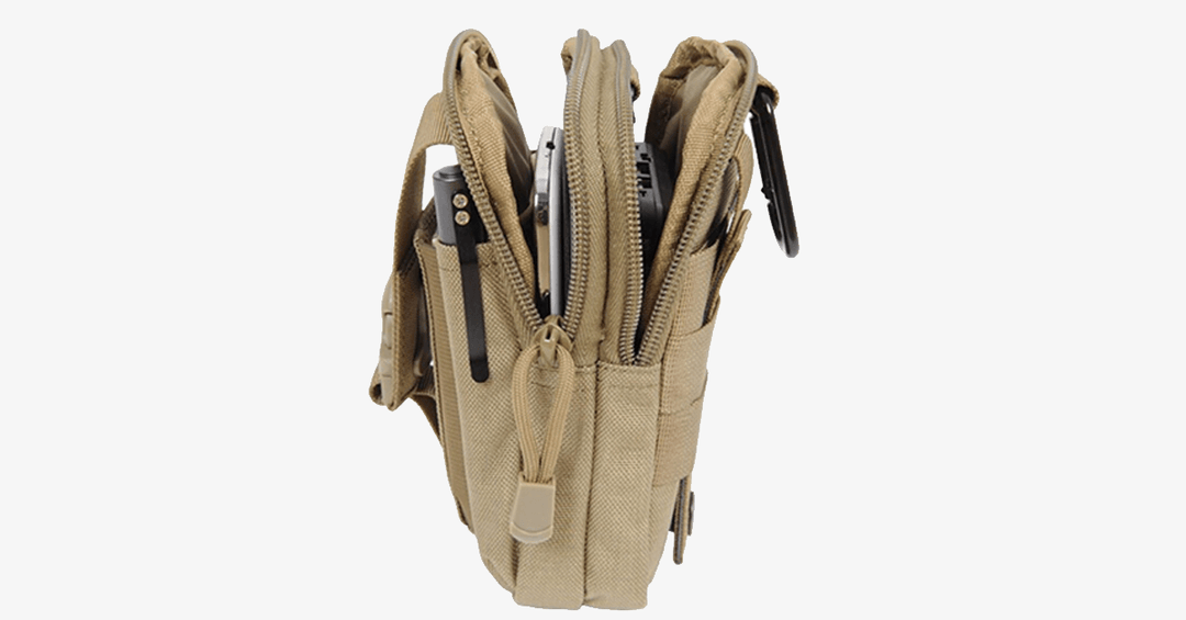 Stornfield | Military Waist Bag - Made of Nylon - Waterproof Design - Zipper Closure - Attach with Belt - Travel Gear - Outdoor - Available in 3 Colors