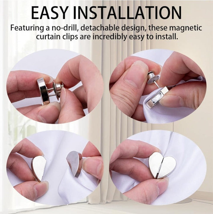 Heart-Shaped Magnetic Curtain Tiebacks Stornfield