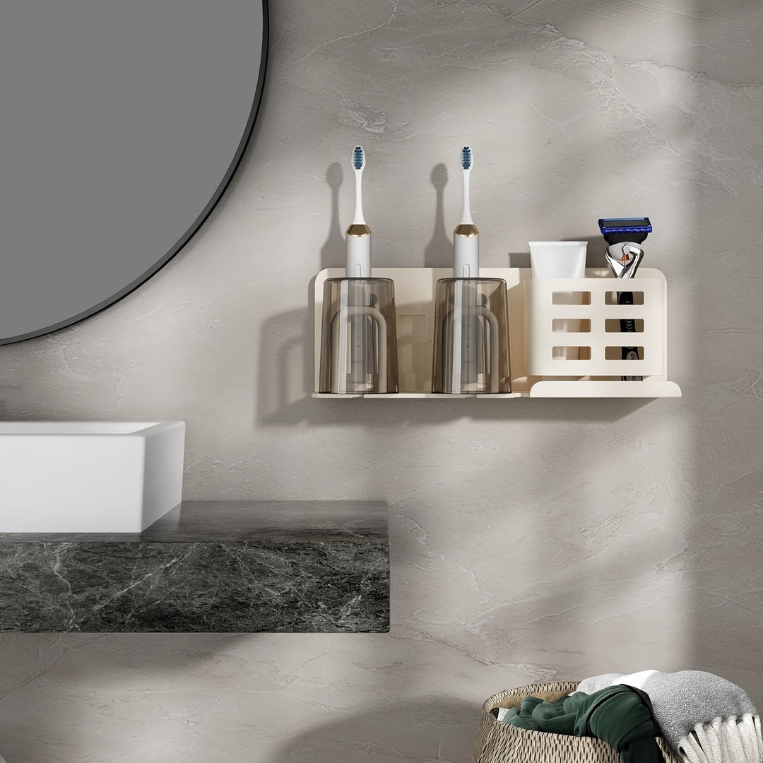 Stornfield | BristleHub Wall-Mounted Electric Toothbrush Holder – Aluminium Bathroom Organiser with Drainage Holes
