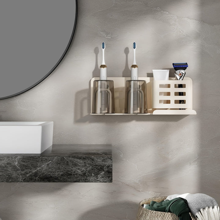 Stornfield | BristleHub Wall-Mounted Electric Toothbrush Holder – Aluminium Bathroom Organiser with Drainage Holes