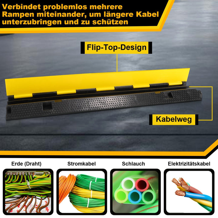 Cable bridge rubber cable protection mat 3 pieces | Stornfield
