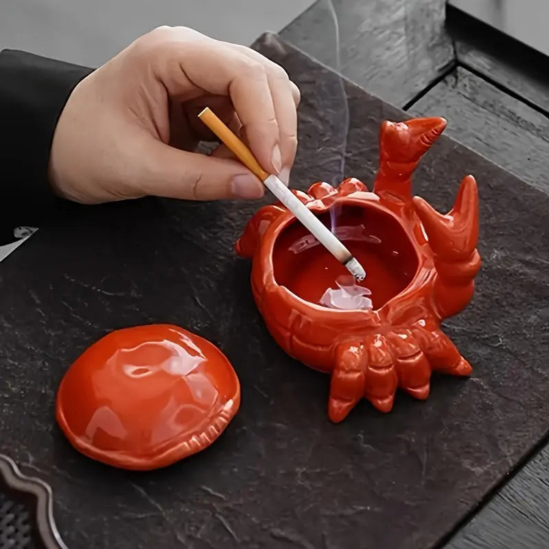 CrabbySmoke – Unique Crab-Shaped Ashtray with Stornfield Lid