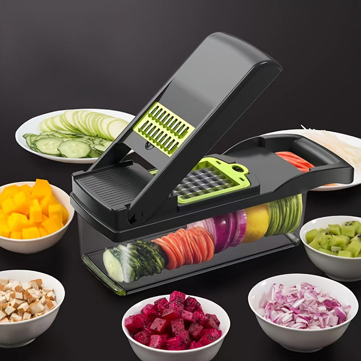 Multifunctional Vegetable Cutter 16-in-1 with Catch Container | Stornfield