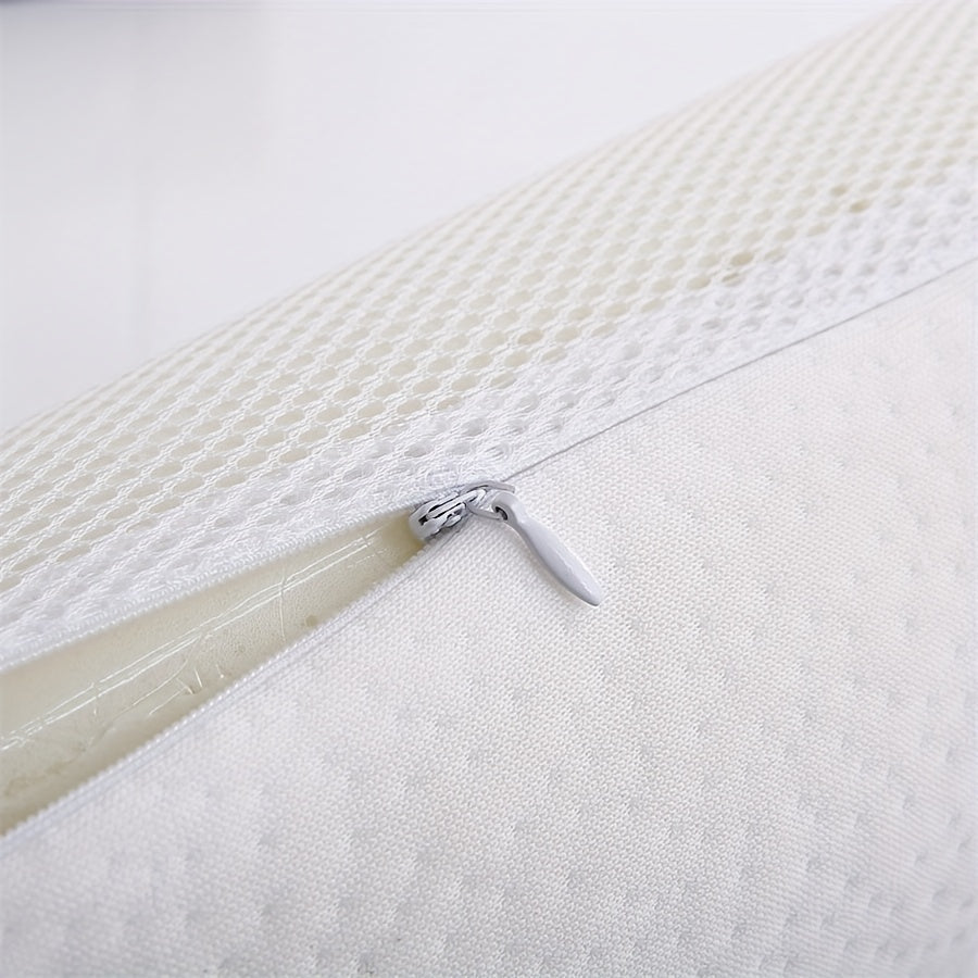 1pc Ergonomic Memory Foam Pillow with Breathable Mesh and Cooling Gel Core - Supports Neck and Back for Comfortable Sleep | Stornfield