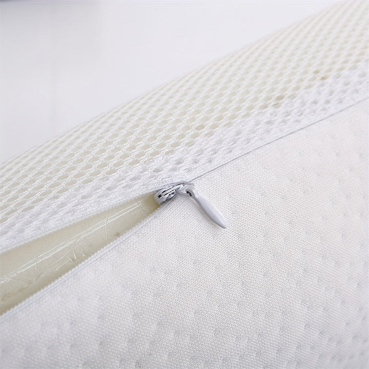 1pc Ergonomic Memory Foam Pillow with Breathable Mesh and Cooling Gel Core - Supports Neck and Back for Comfortable Sleep | Stornfield