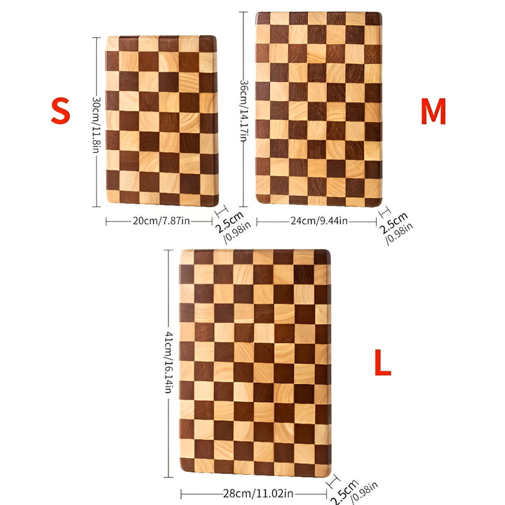 Chessboard Cutting Board Made of Wood – Decorative & Sturdy | Ideal for Cutting and Serving | Stornfield
