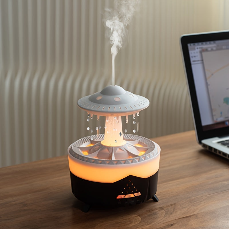 Stornfield | Relaxing Raindrop Aromatherapy Essential Oil Diffuser - LED Light & Humidifier