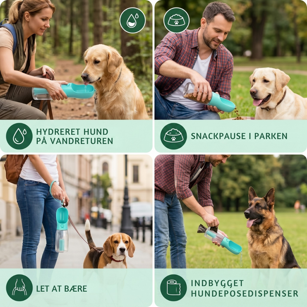TrailBuddy™ – 3-in-1 Dog Water Bottle with Food Box | Stornfield