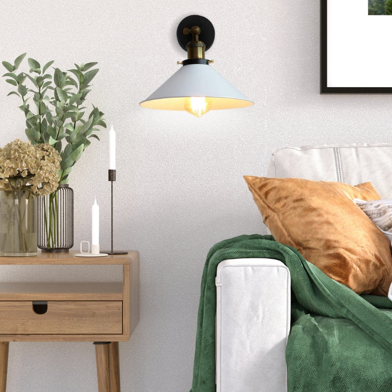 Stornfield | Vintage White Industrial Wall Sconce