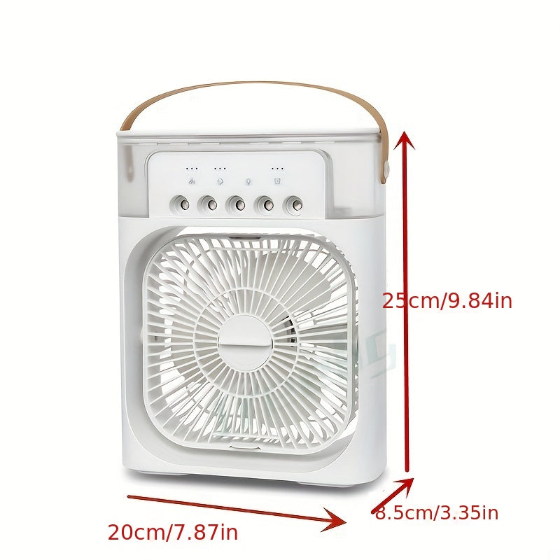 5A 2V Portable 600ml Spray Cooler Fan Desk USB Rechargeable Perfume Humidifier Air Conditioning A/C Cooling Fan 3 Wind Speeds | Stornfield