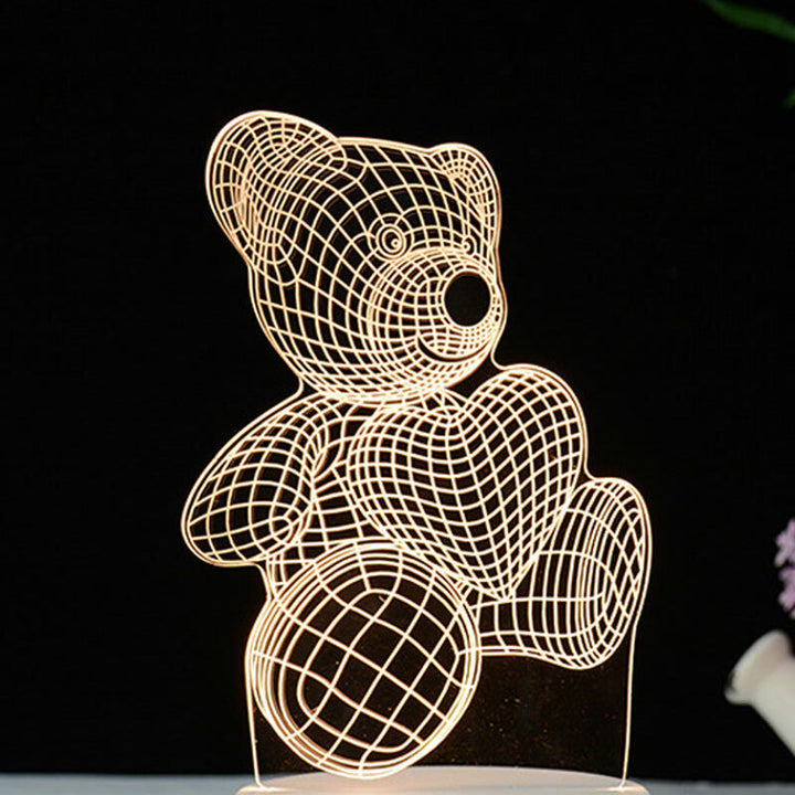 3D Love Bear Night Light Stornfield
