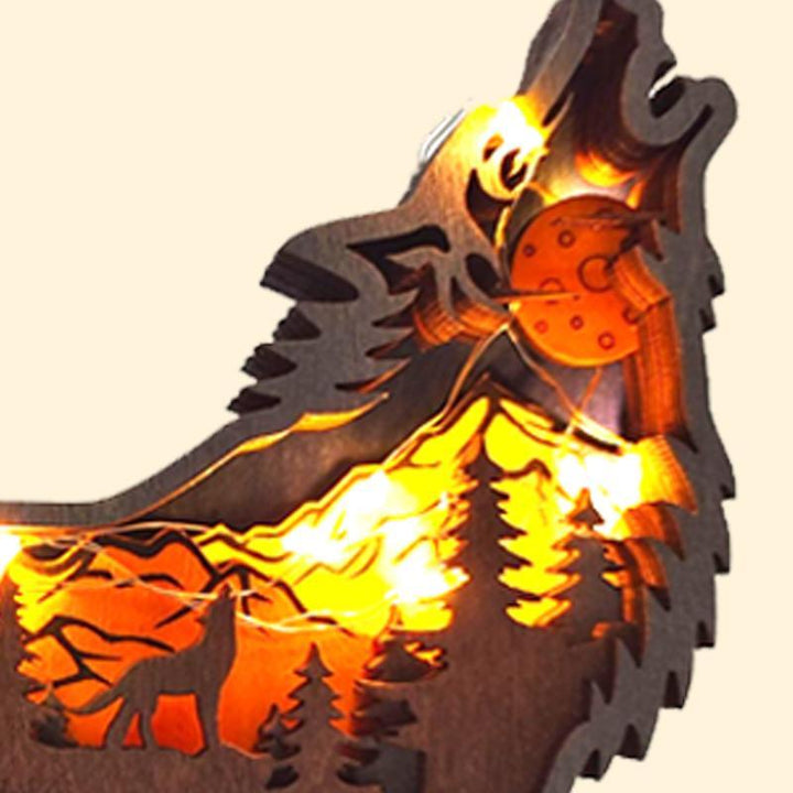 3D Hollow Wooden Forest Animal Ornament | Stornfield