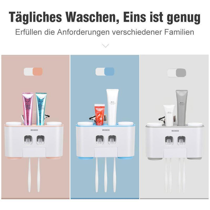 Automatic toothbrush holder and toothpaste dispenser set | Stornfield