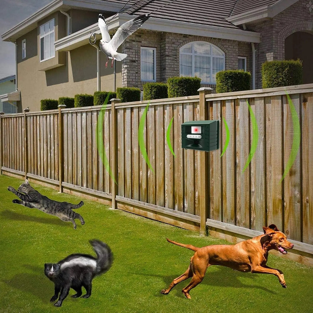 Stornfield | Outdoor Ultrasonic Bird Repeller | Effective, Humane Woodpecker Deterrent for Gardens, Patios & Farms