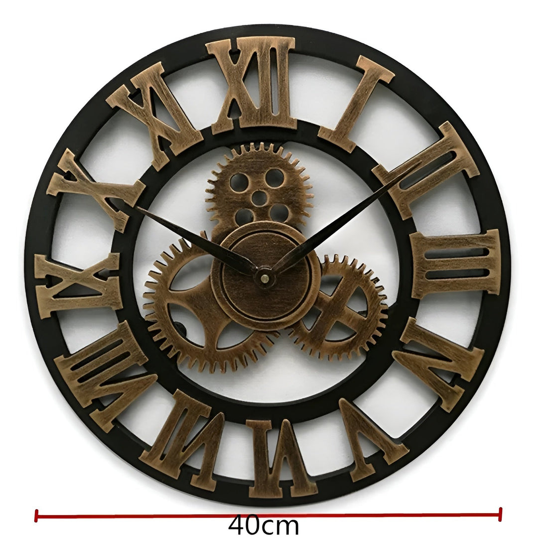 Wall clock in gear design – Industrial look for stylish wall decor | Stornfield