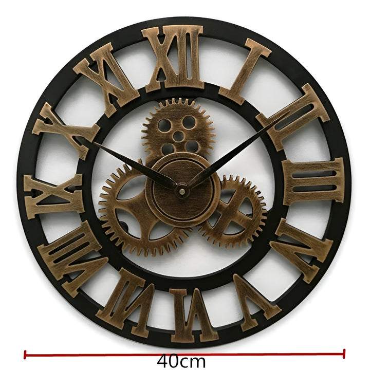 Wall clock in gear design – Industrial look for stylish wall decor | Stornfield