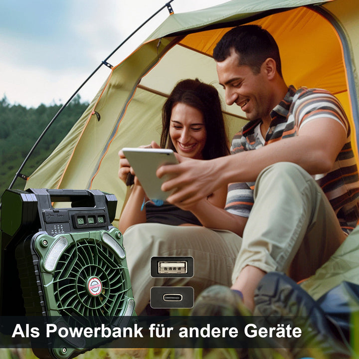 Portable Solar Camping Fan LED Light | Stornfield