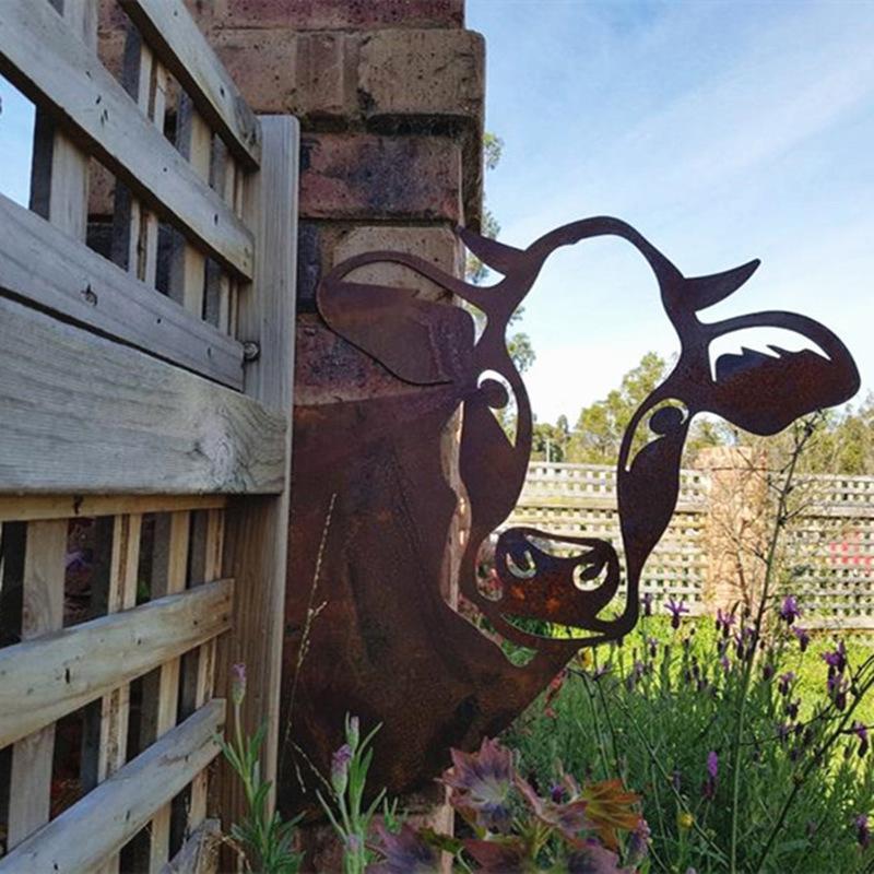 Outdoor Garden Farm Peeping Goat Metal Artwork Indoor Decoration | Stornfield