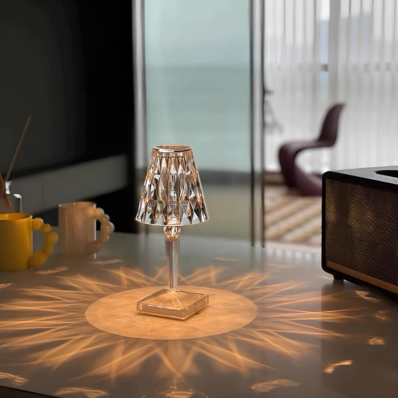 Crystal Table Lamp with Touch Control - LumeCrystal | Stornfield