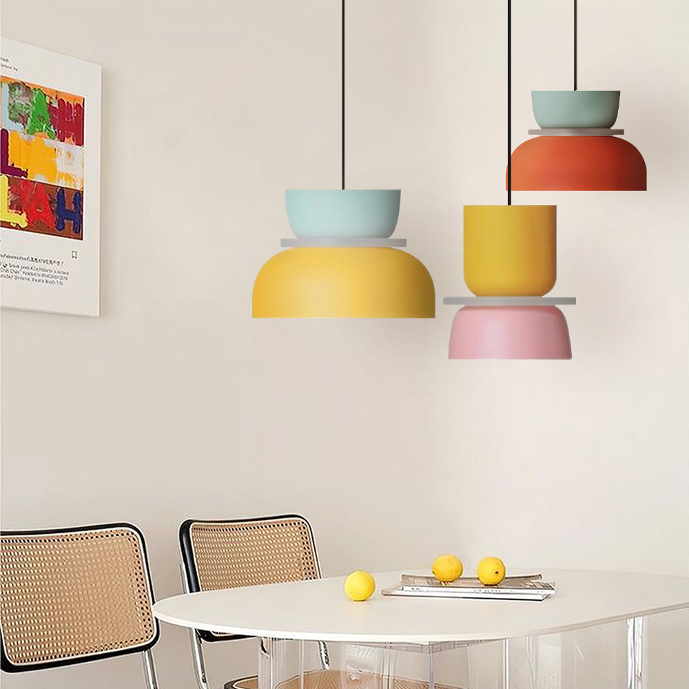 Stornfield | Nordic Color Block Pendant Light Fixture - Modern Hanging Lamp for Kitchen & Dining Room