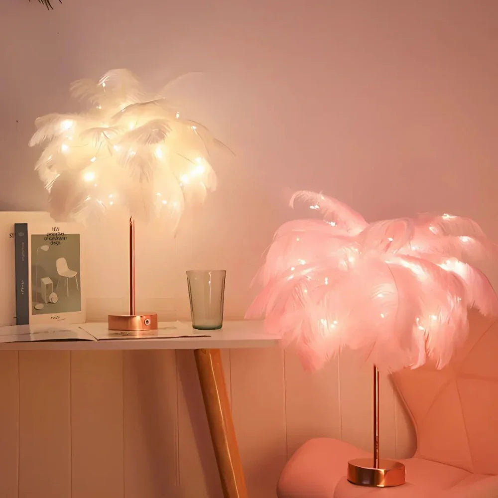 Atmospheric Feather Palm Tree Lamp - LumaPalm | Stornfield
