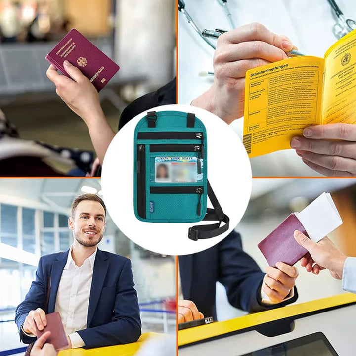 Stornfield | Travel Neck Pouch Neck Wallet with RFID Blocking Passport Holder