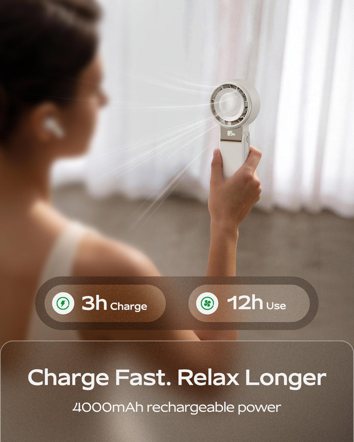 Foldable Bladeless Handheld  Portable Rechargeable  Fan | Stornfield