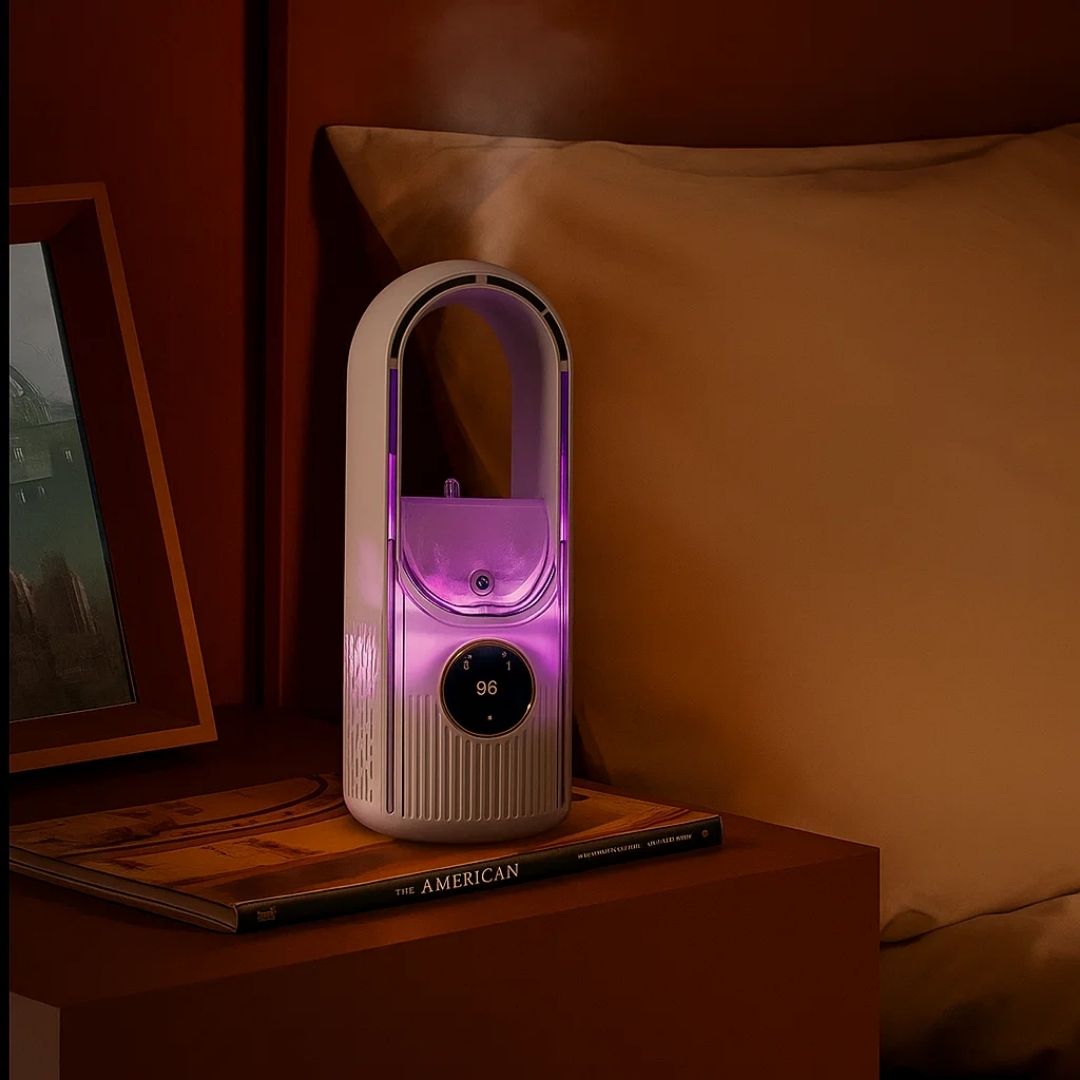 CoolMist | Portable Air Cooler Humidifier - Adjustable Quiet Mist - Compact USB Powered - Office and Bedside Personal Comfort for All-Day Freshness Stornfield