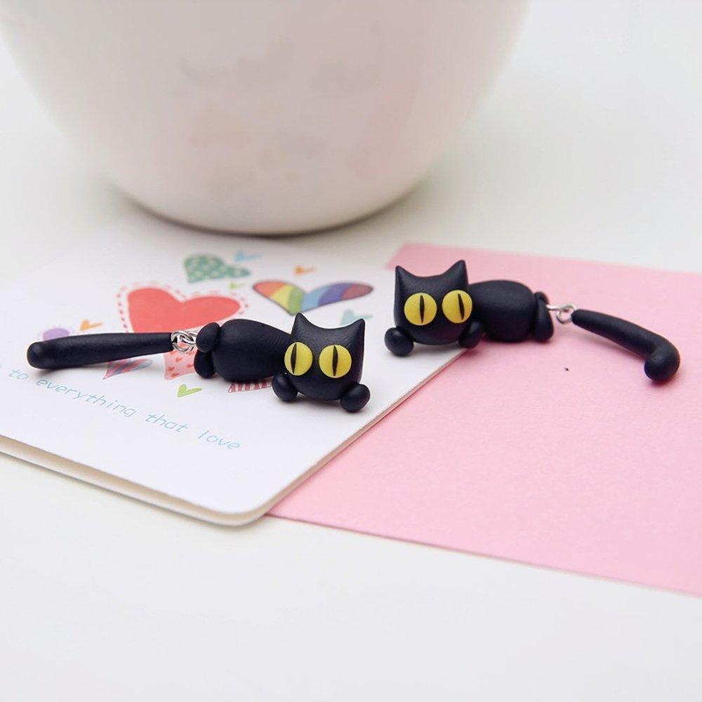 Unique Cat Earrings Yellow Eyes | Stornfield