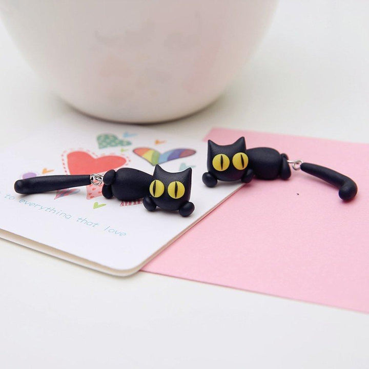 Unique Cat Earrings Yellow Eyes | Stornfield