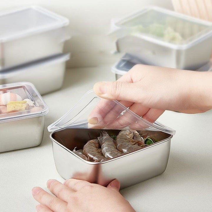 Stainless Steel Square Plate (With Lid) | Stornfield