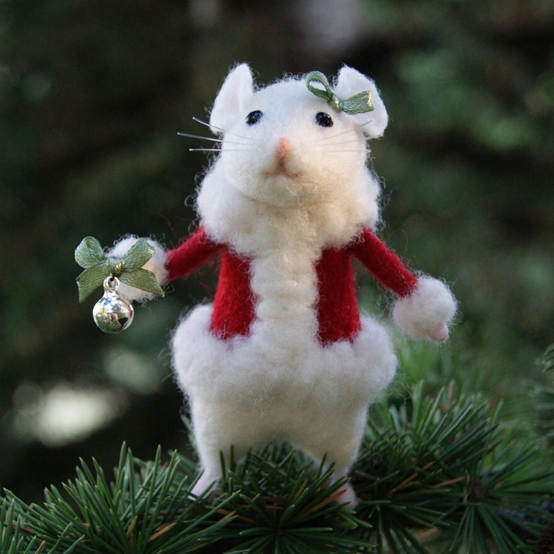 Felt Mouse and Pumpkin Ornament | Stornfield