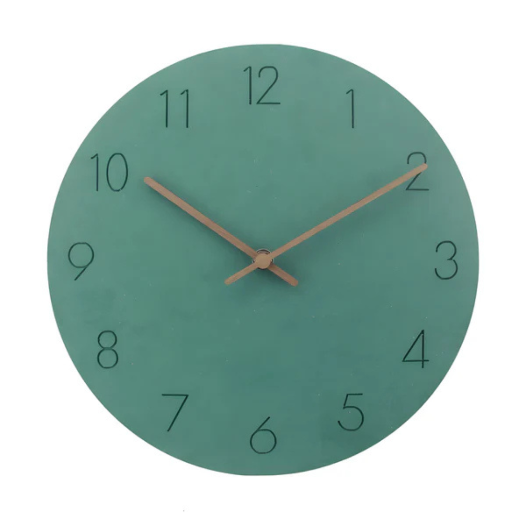 Stornfield | Large Wooden Wall Clock – Minimalist Design with Silent Movement