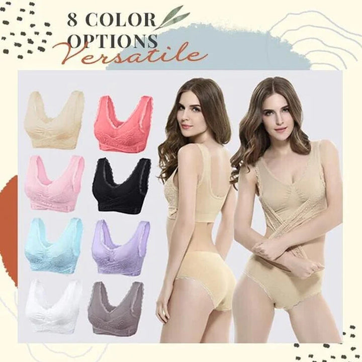 Stornfield | Front Cross-Side Buckle Lace Bra