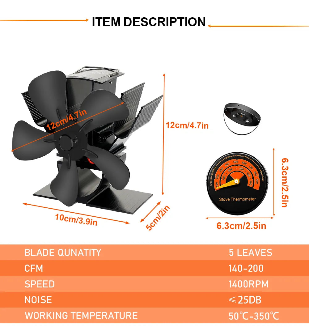 Stornfield | Best Wood Burner Stove Fan for Log Burning Fire Stove