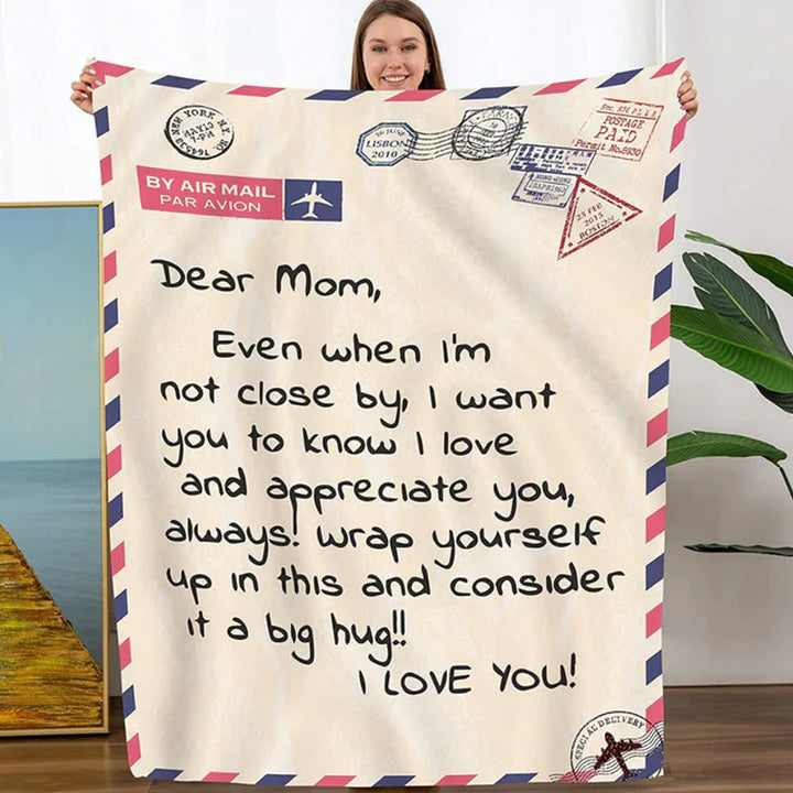Letter Printed Flannel Throw Blanket Gift for Mom | Stornfield