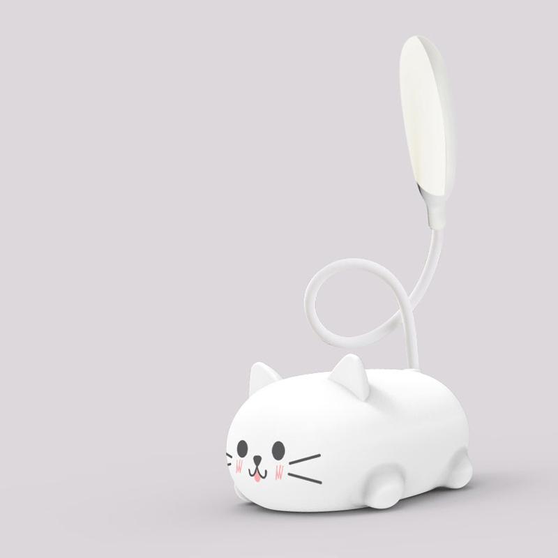 Mini Cartoon Cat LED Eye Protection Reading Lamp USB Rechargeable Desk Lamp | Stornfield