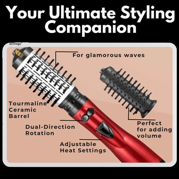 Stornfield | 3-in-1 Hair Dryer & Rotating Styler with Adjustable Temperature for Effortless Curls and Waves