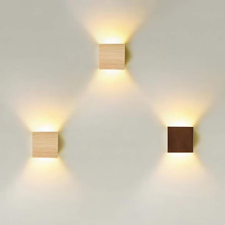 Stornfield | NordiLume | Scandinavian Wooden Square Wall Lamp