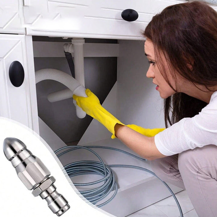 High pressure nozzle made of stainless steel for unclogging wastewater pipes | Stornfield