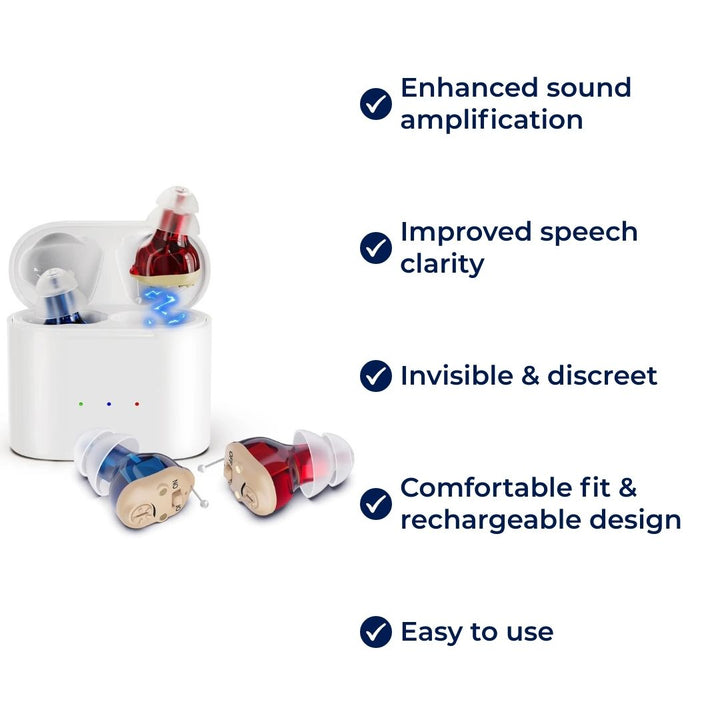 SilentWave | Rechargeable Invisible Hearing Aids - Amplify Sound - Improve Speech Clarity - Discrete Design Stornfield