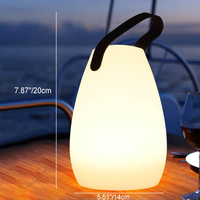Modern Simplicity Plastic Round Square Hand LED Table Lamp For Outdoor Patio | Stornfield