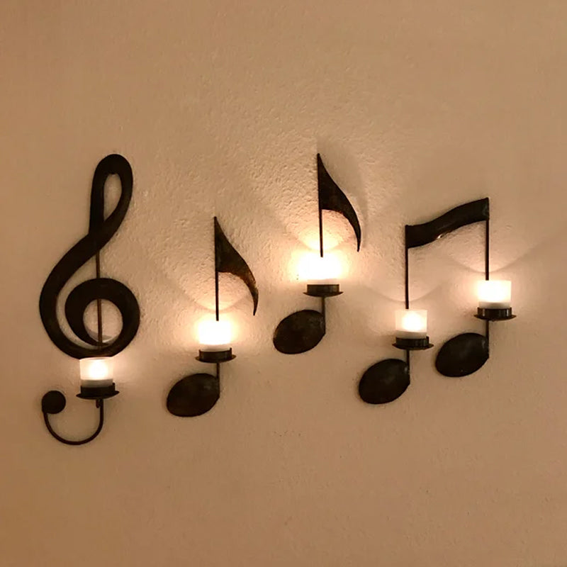 Black Musical Note Wall Light | Stornfield