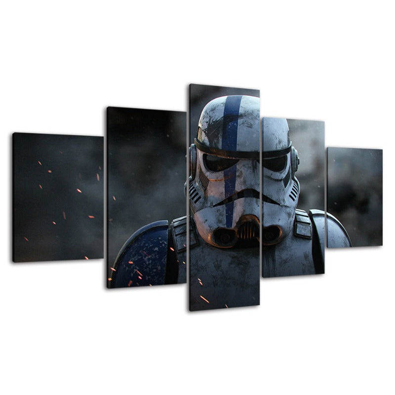 Stornfield | Stormtrooper Star Wars - Art mural sur toile en 5 pièces - Impression haute résolution