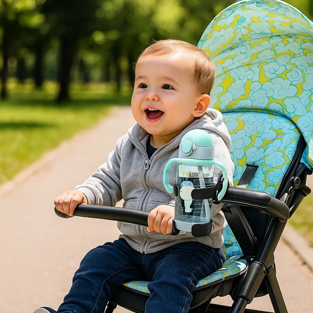 SipSecure | Universal Stroller Cup Holder – Adjustable Clip – Secure Fit – Ideal for Parents On-The-Go Stornfield