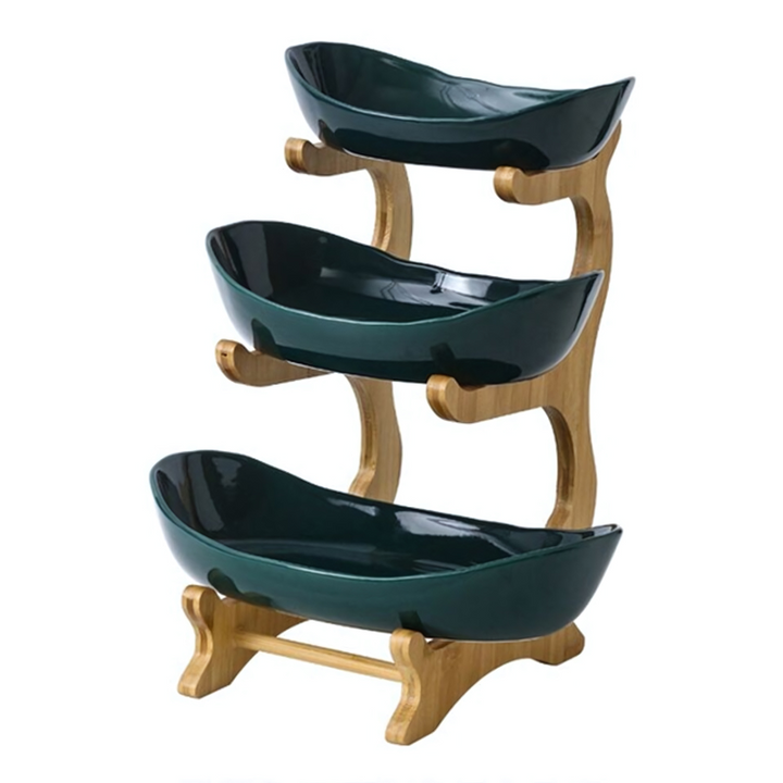 Stornfield | FruitTriad | Three-Tier Plastic Fruit Bowl