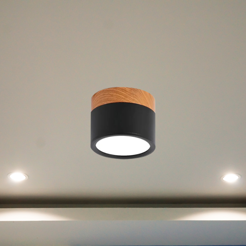 Cylindrical LED ceiling light for stylish hallways | Stornfield